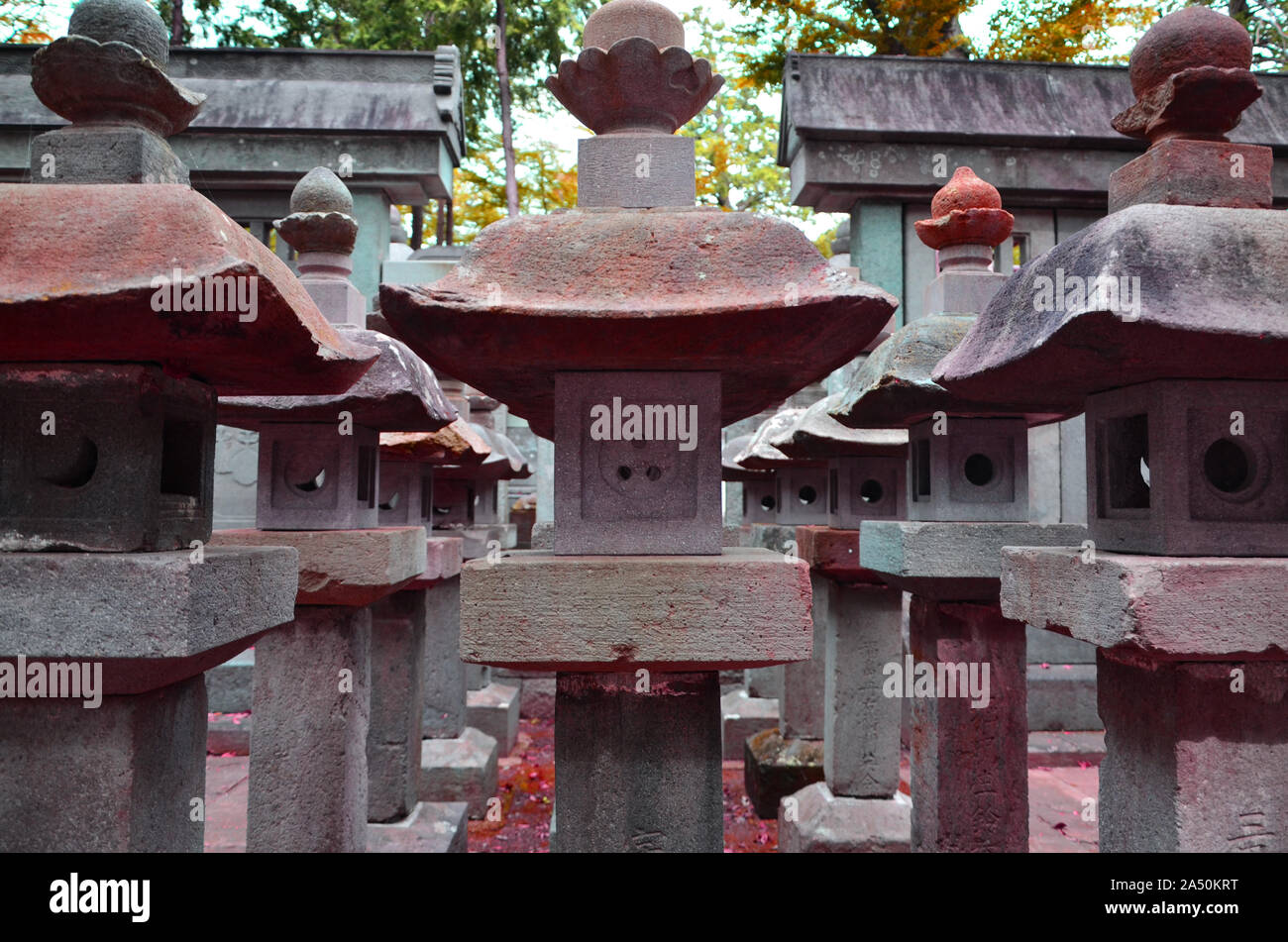 Japanese sculptures in Kawagoe Shrine Stock Photo Alamy