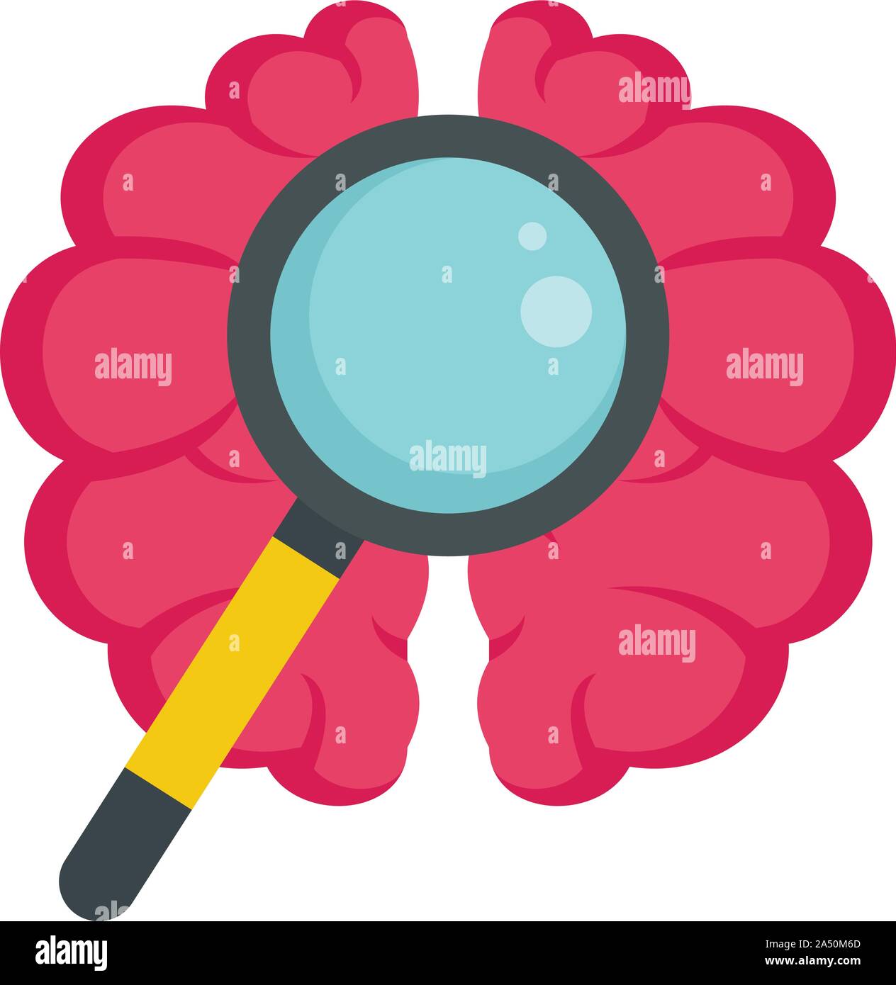 Brain dementia icon. Flat illustration of brain dementia vector icon for web design Stock Vector