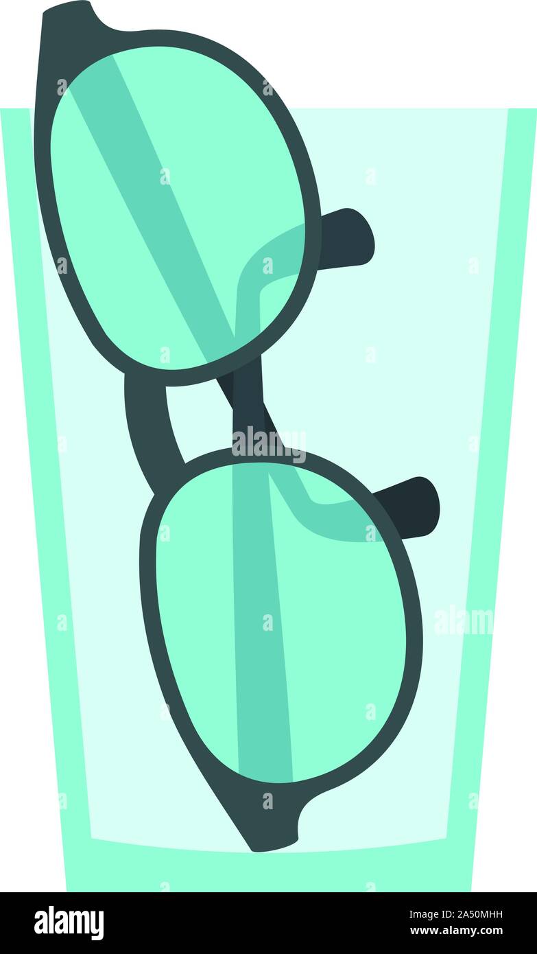 Doctor eyeglasses icon. Flat illustration of doctor eyeglasses vector