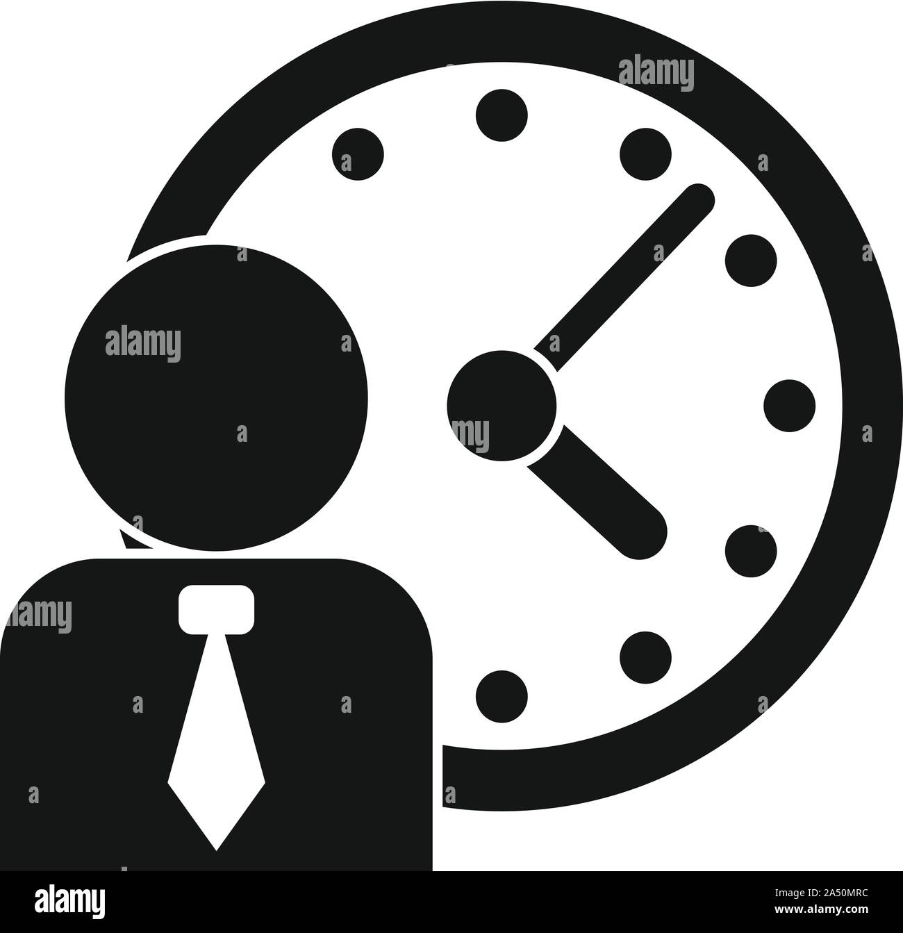 Administrator time icon. Simple illustration of administrator time ...