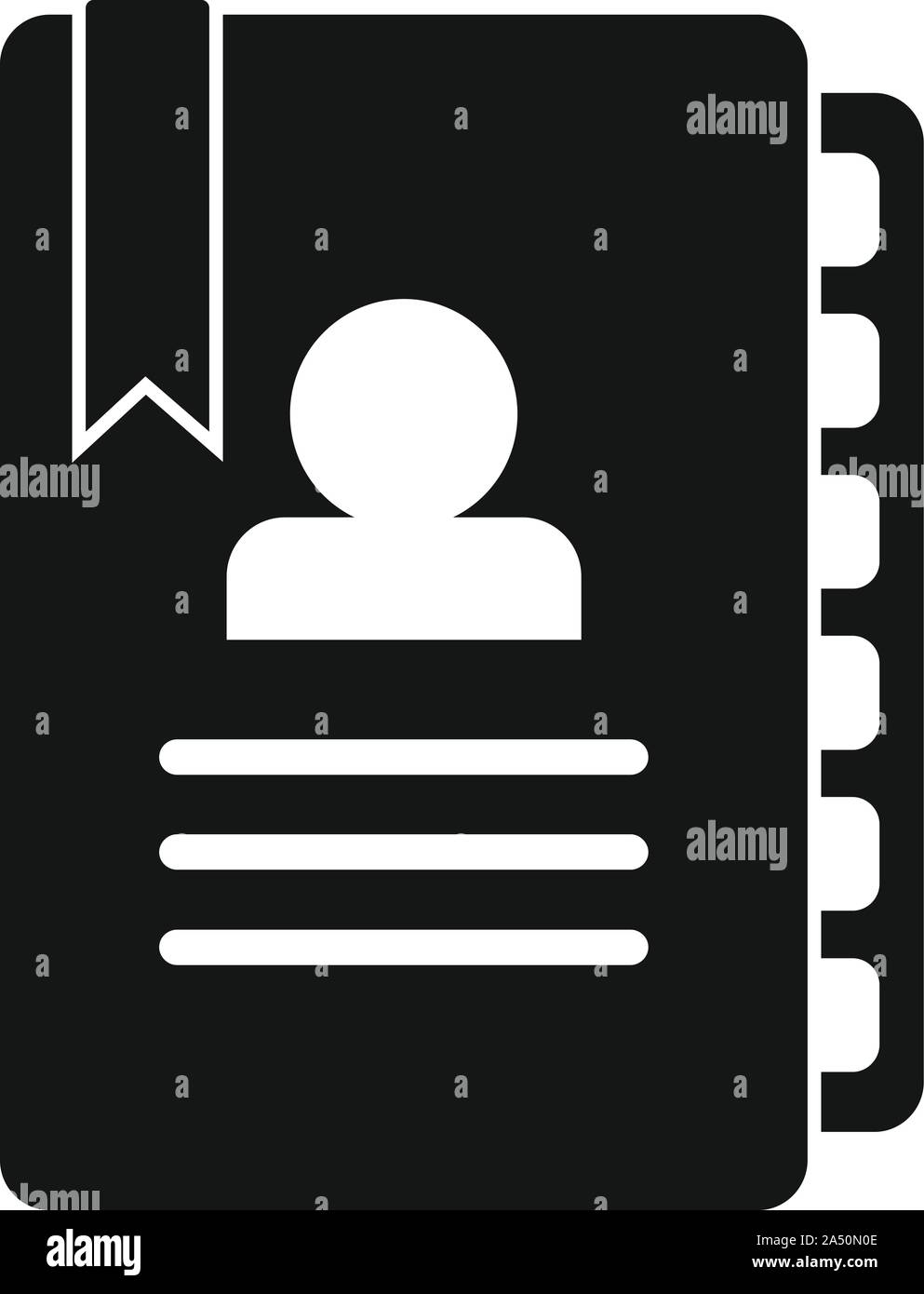 Admin notebook icon. Simple illustration of admin notebook vector icon ...