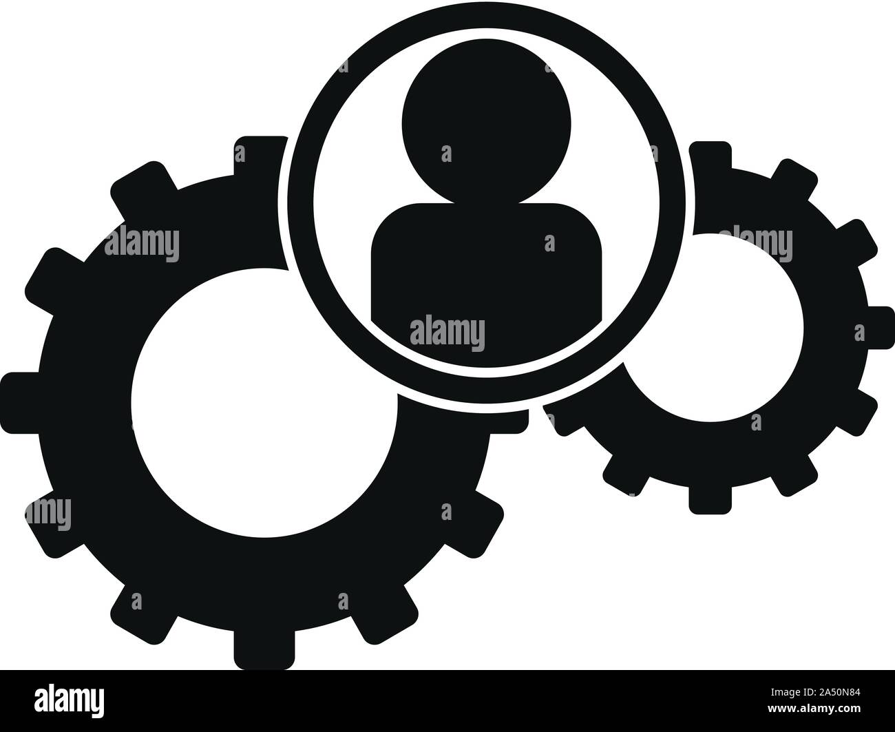 Gear wheel avatar icon. Simple illustration of gear wheel avatar vector ...