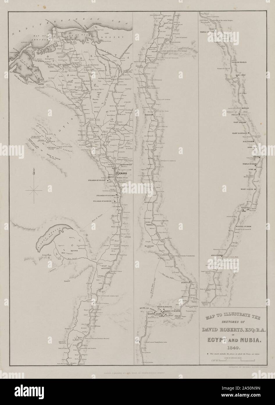 Egypt and Nubia, Volume III Map to Illustrate the Sketches of David