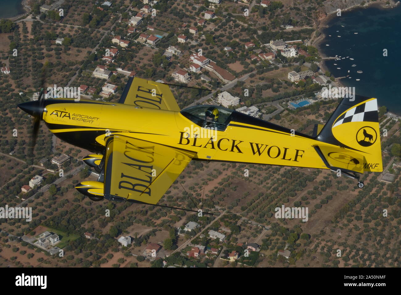 AEROBATIC DISPLAY - EXTRA 330SC OF BLACK WOLF Stock Photo - Alamy