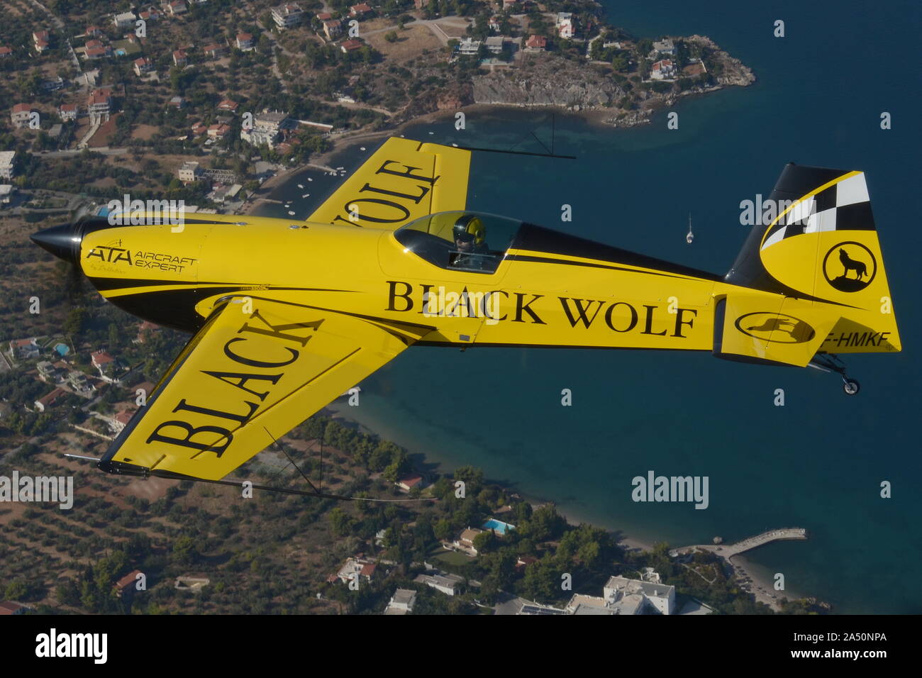 AEROBATIC DISPLAY EXTRA 330SC OF BLACK WOLF Stock Photo Alamy