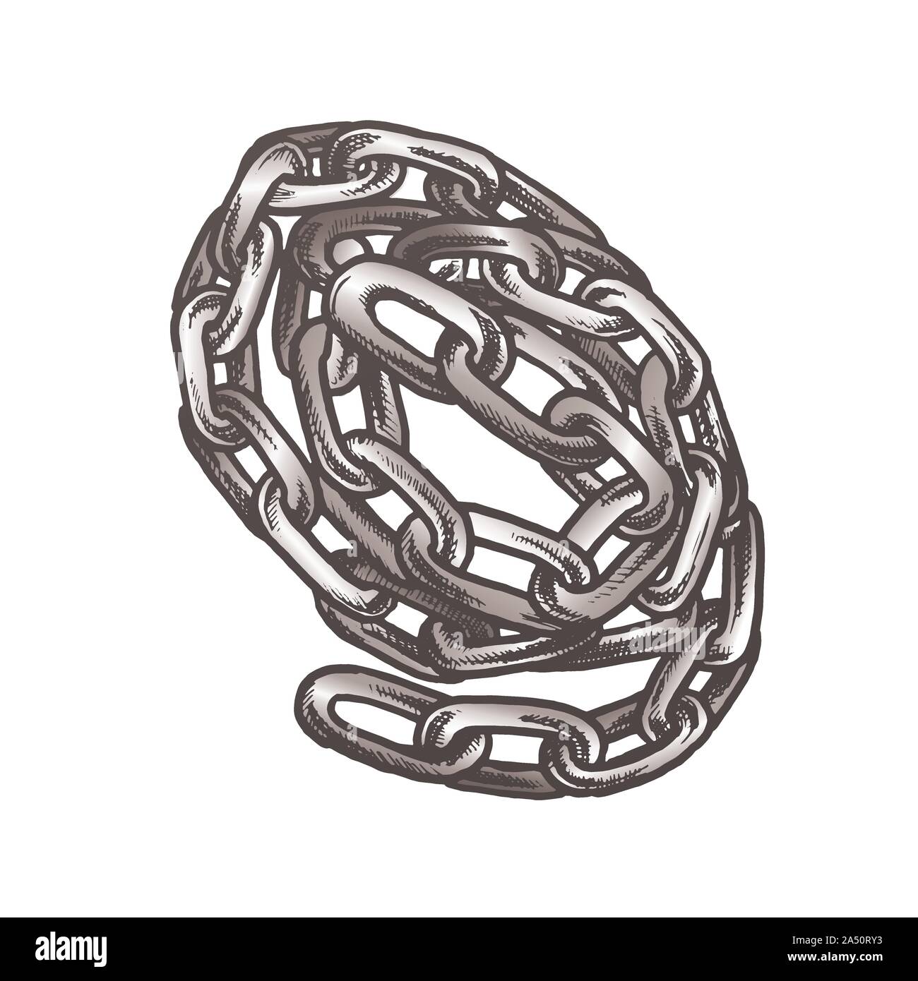 Steel Chain Security Accessory Color Vector Stock Vector Image & Art ...