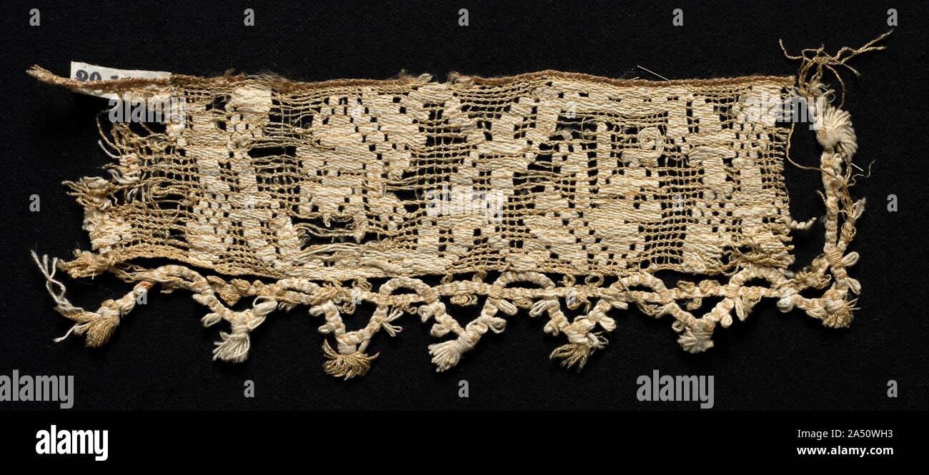 Fragment of a Border with Abstract Pattern, 16th century. Stock Photo