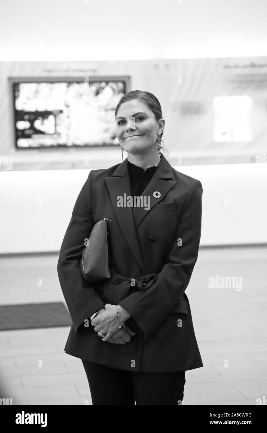 Motala, Sweden. 17th Oct, 2019 Crown Princess Victoria visited Östergötland on Thursday to learn more about plastic recycling and visit 'Swedish plastic recycling' in Motala. The program also includes participation in the Children's Diabetes Foundation's 30th anniversary. In Motala, Europe's largest and most efficient plant for recycling plastic packaging is operated. Photo Jeppe Gustafsson Stock Photo