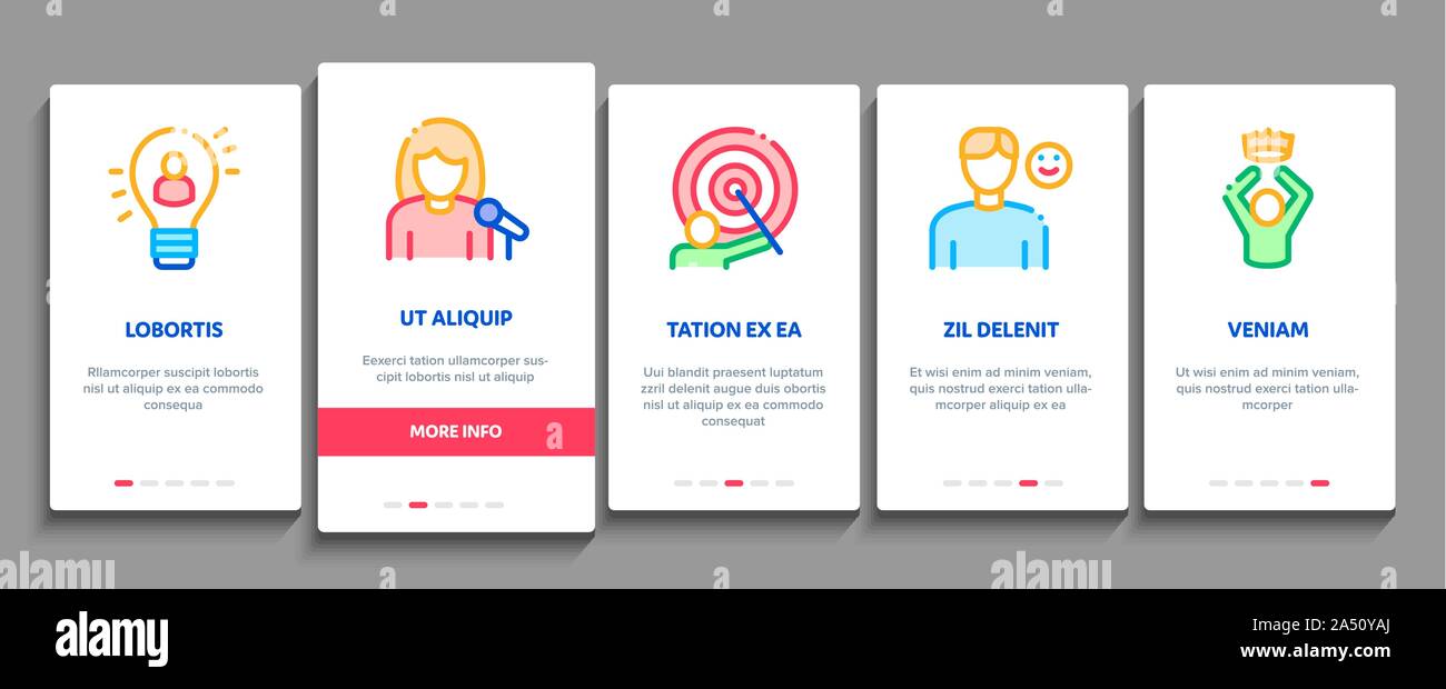 Human Talent Onboarding Elements Icons Set Vector Stock Vector Image ...