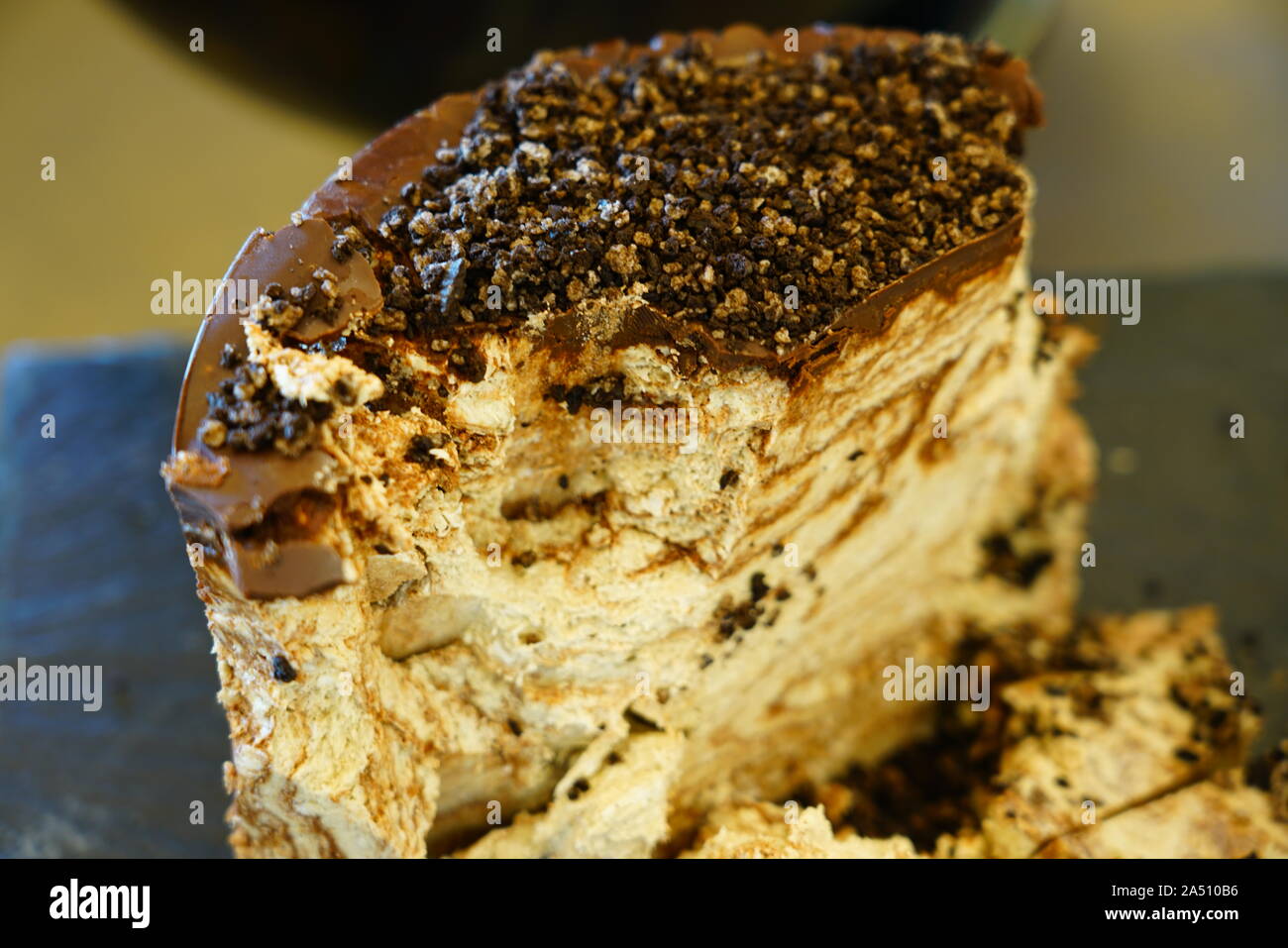 View of halva, a dense sticky confection made with ground sesame seeds