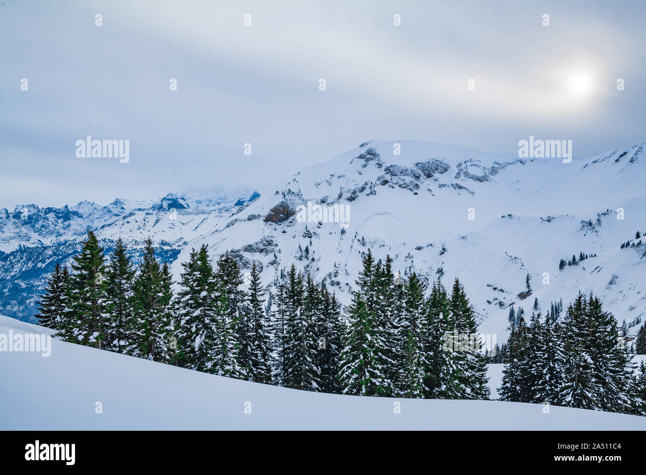 Winter in the swiss alps, Switzerland Stock Photo - Alamy