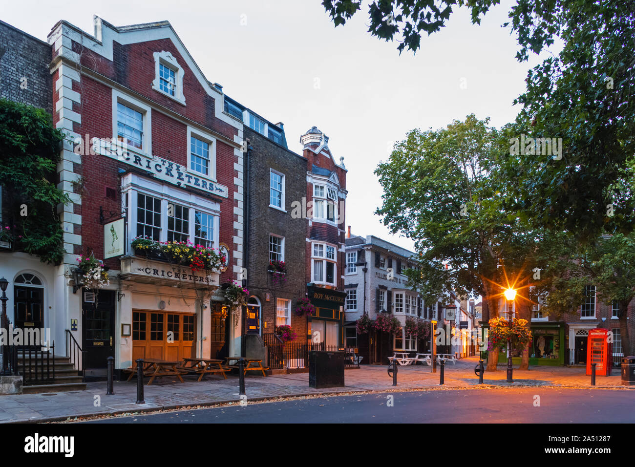 England, London, Richmond, Town Houses on Richmond Green Stock