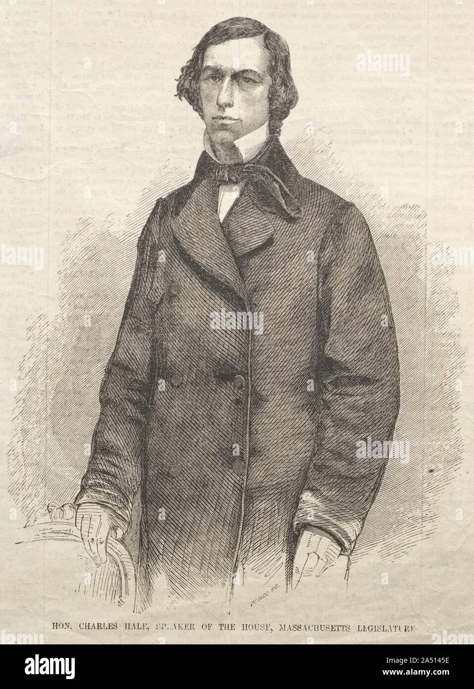 Hon. Charles Hale, Speaker of the House, Massachusetts Legislature, 1859. Stock Photo