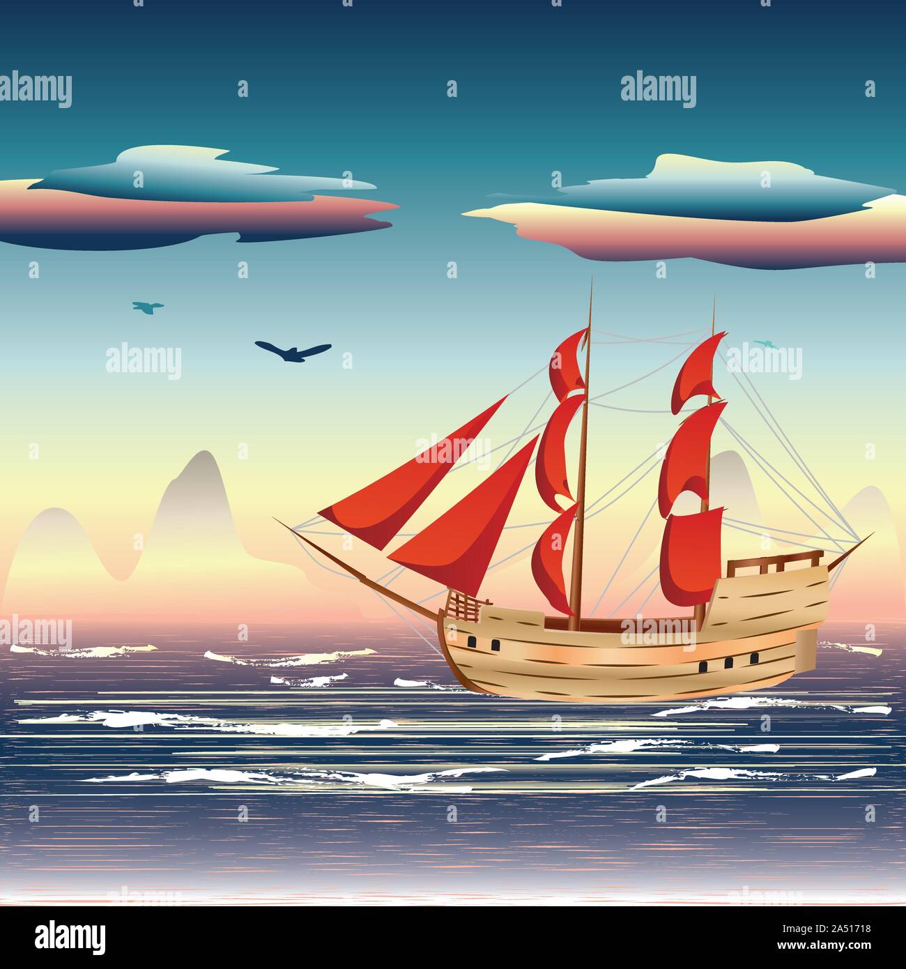 Historical horizon horizontal Stock Vector Images - Alamy