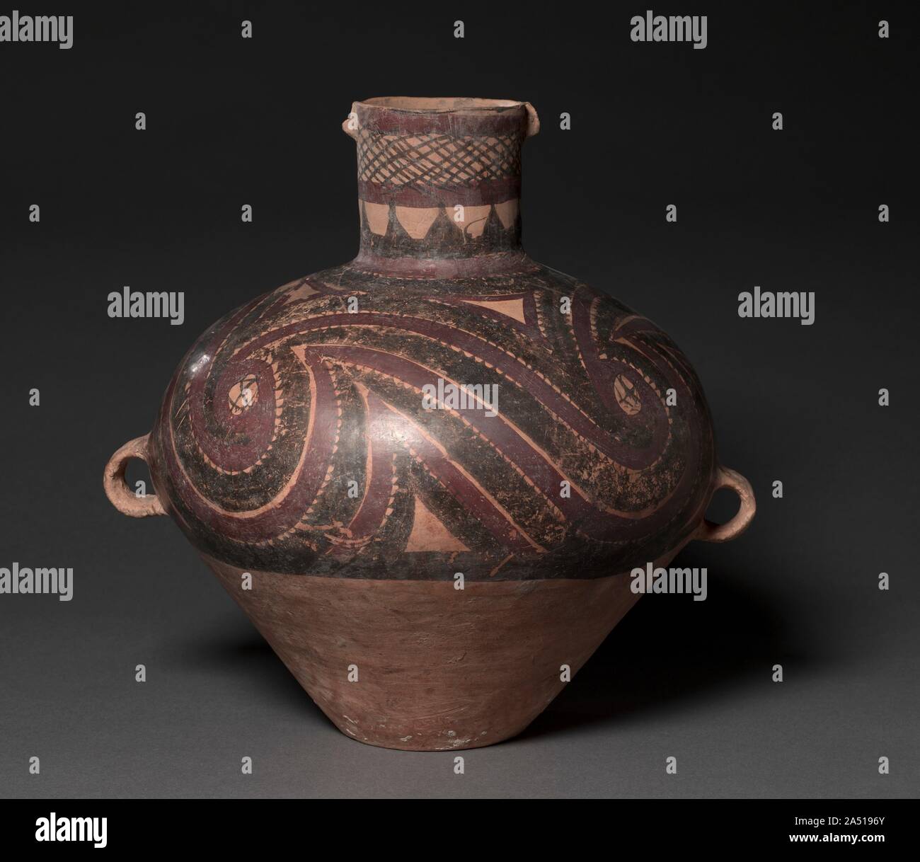 Jar with Curvilinear Designs, 2650-2350 BC. Stock Photo