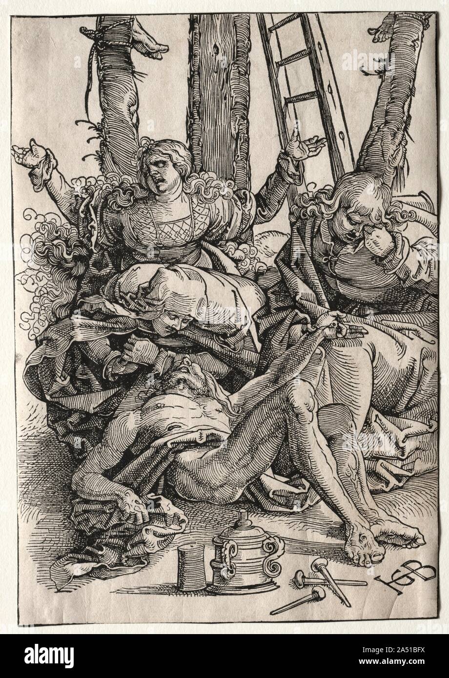 Lamentation C 1515 17 Baldung S Originality Is Evident In Lamentation One Of His Most Expressive And Deeply Moving Works Every Element Radical Foreshortening Compressed Figures In Exaggerated Poses The Abruptly Truncated Top Of The