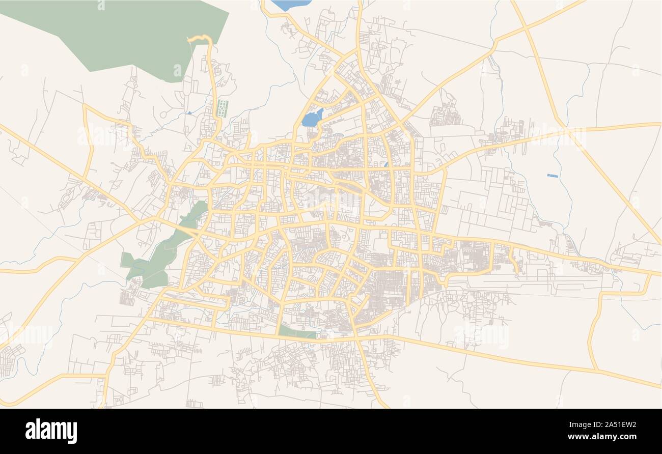 Printable street map of Aurangabad, State Maharashtra, India. Map template for business use