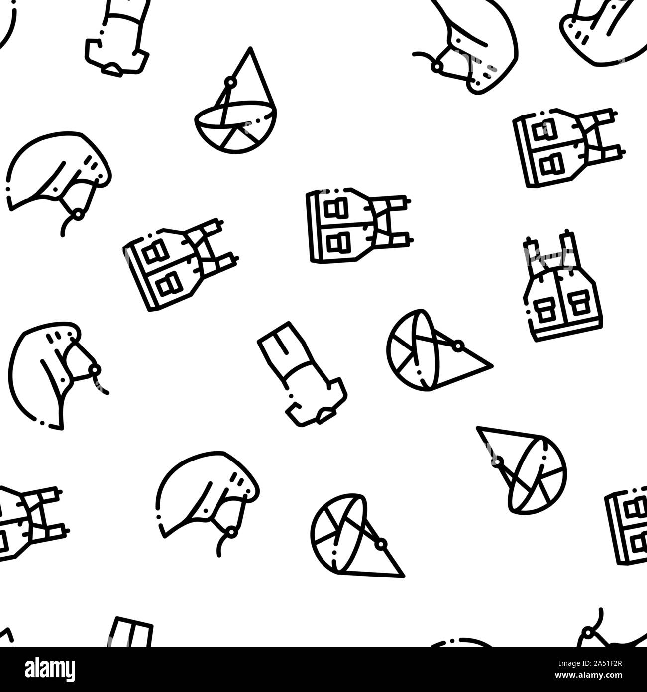 Canoeing Seamless Pattern Vector Stock Vector