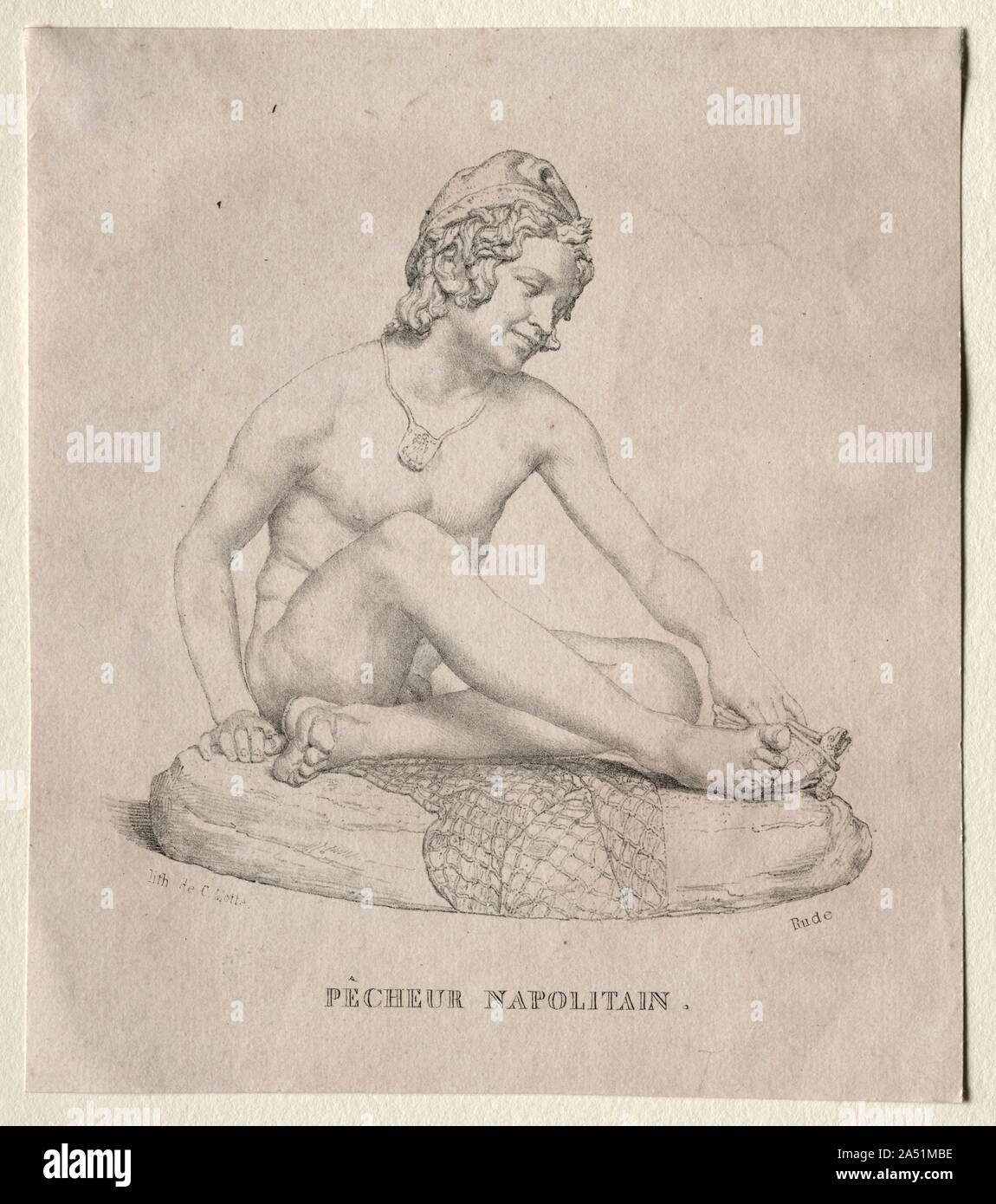 Neopolitan Fisherman, 1835. Stock Photo