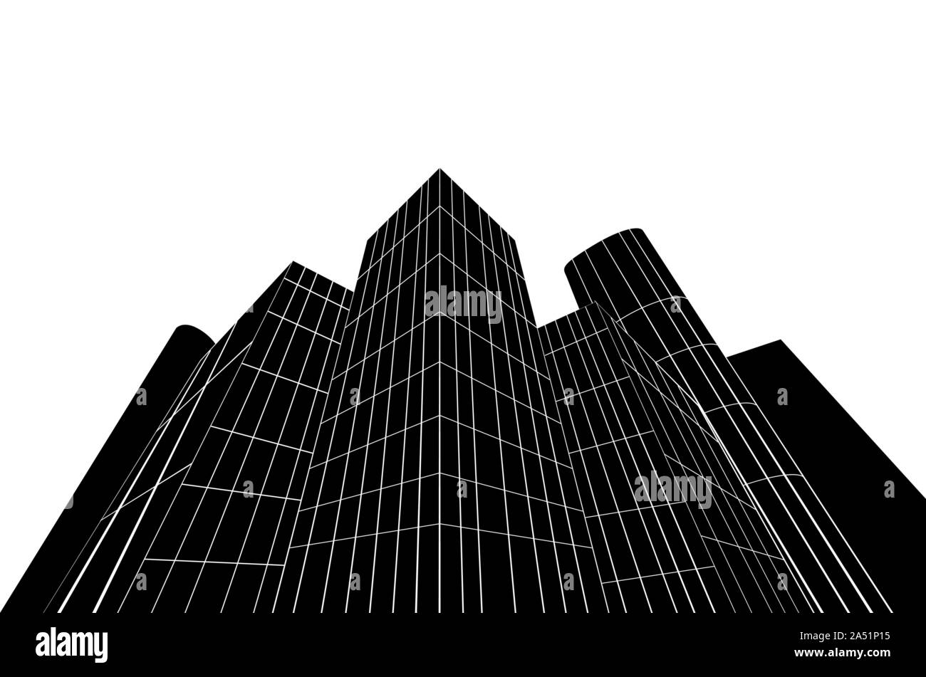 Skyscrapers perspective Stock Vector Images - Alamy