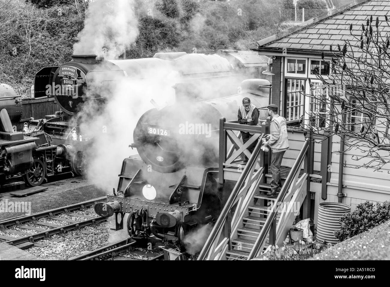 Festival Railway at Swanage, Dorset, UK Stock Photo