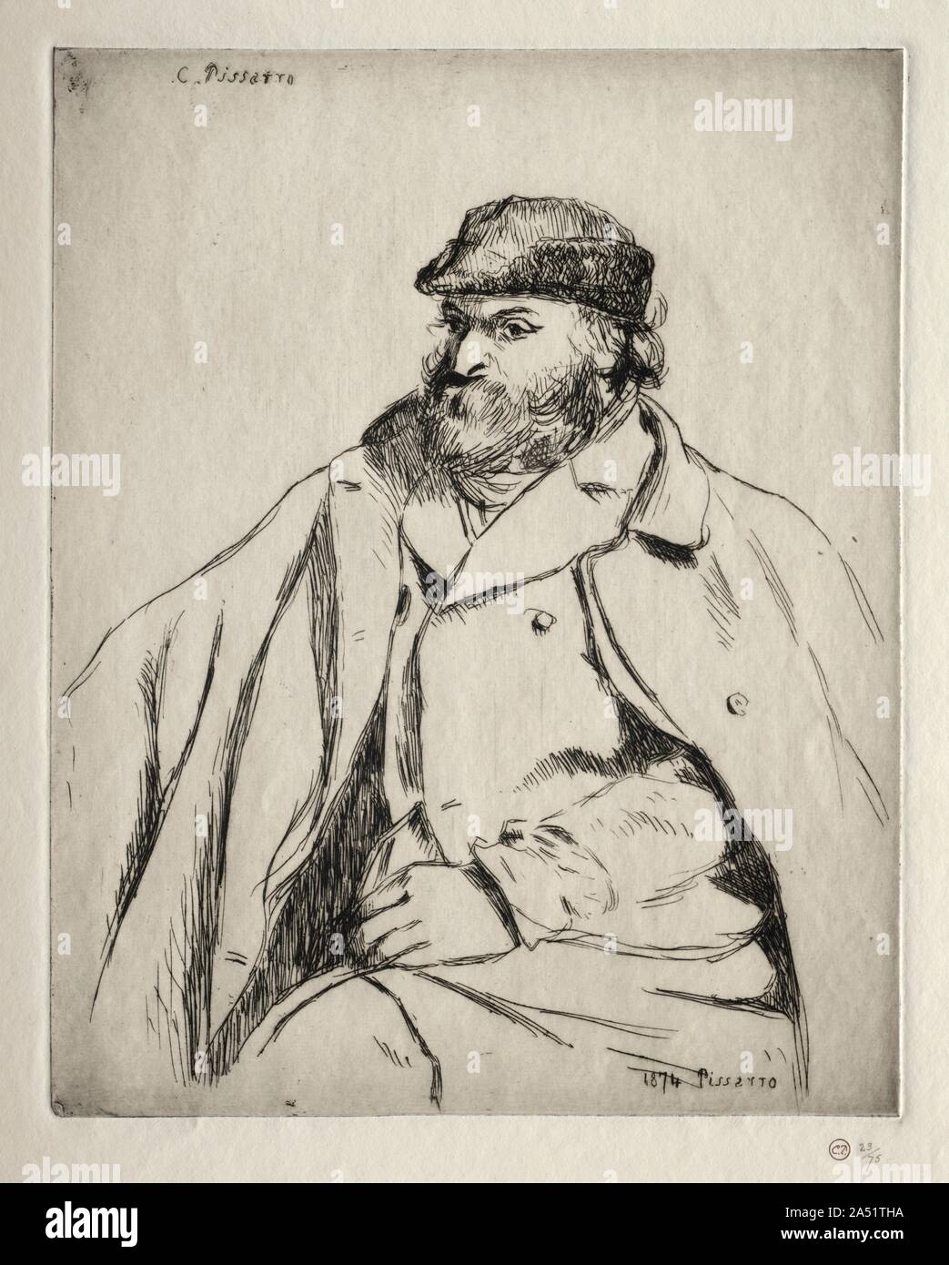 Paul Cezanne, 1874. Stock Photo