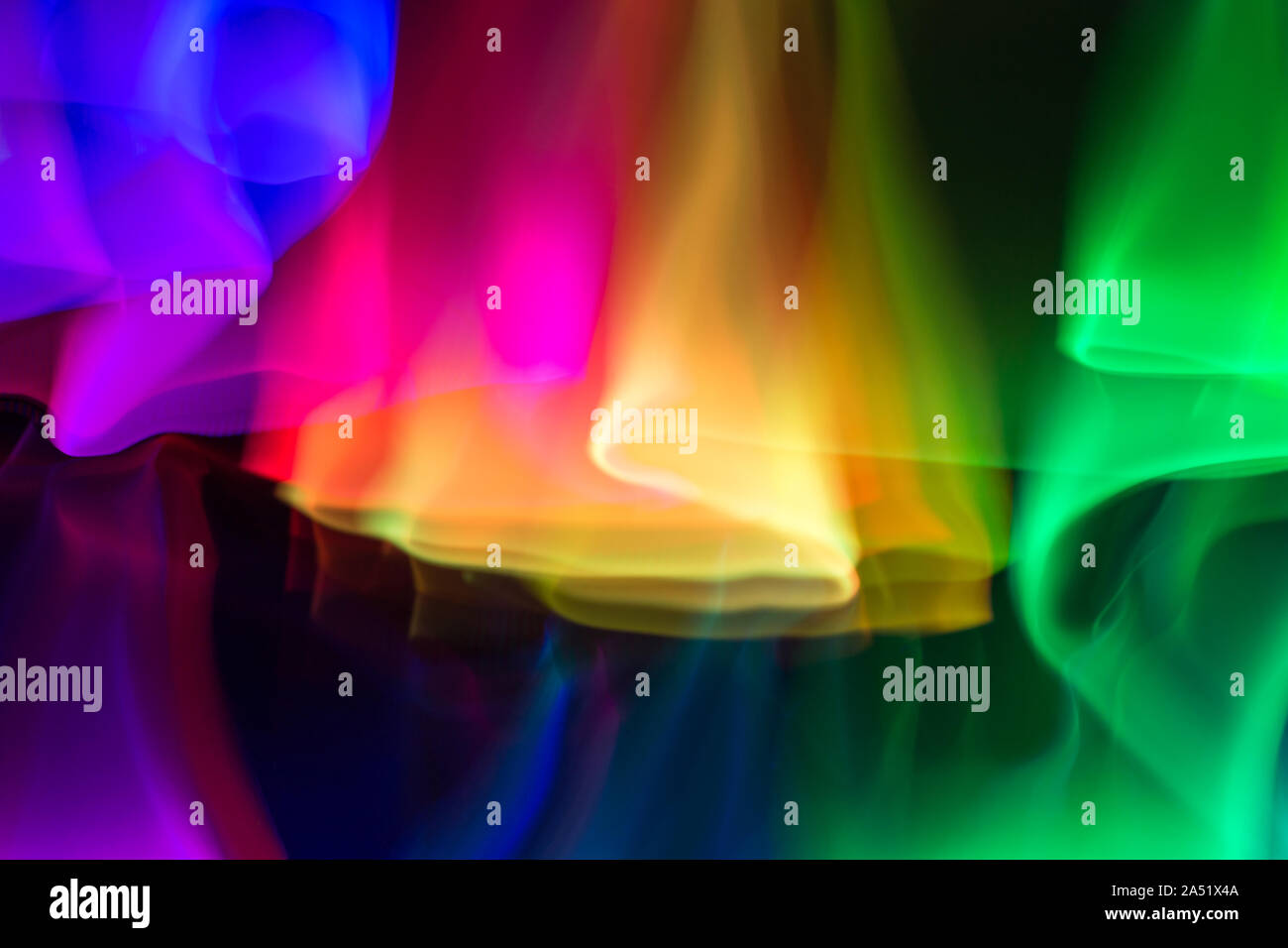 Beauty light painting with neon color Stock Photo
