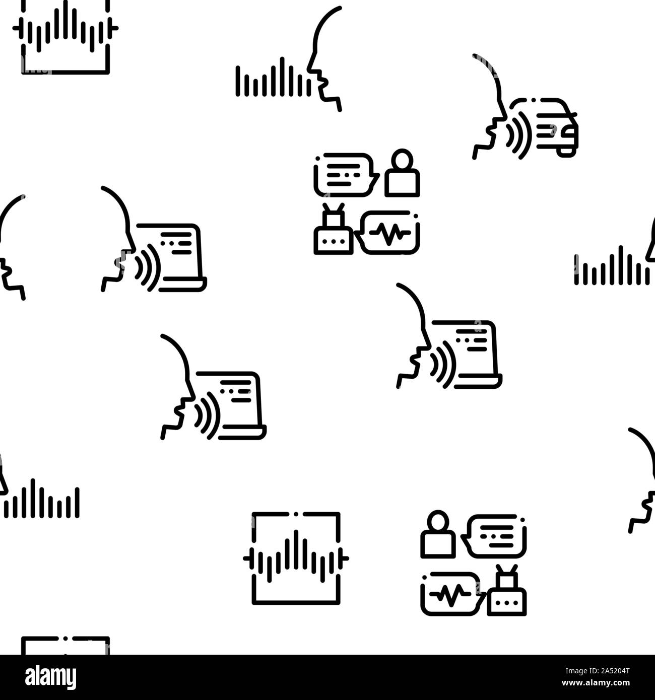 Voice Control Seamless Pattern Vector Stock Vector Image & Art Alamy