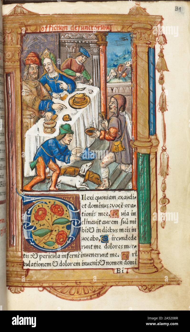 Printed Book of Hours (Use of Rome): fol. 13v, December calendar page Stock  Photo - Alamy