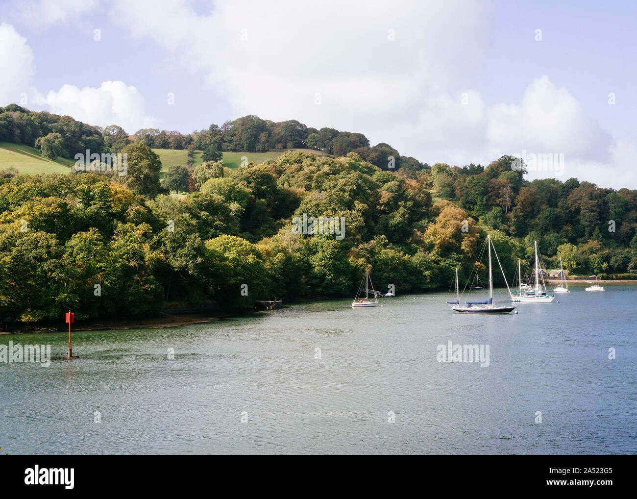 The grounds of Greenway, a house overlooking the river Dart, which