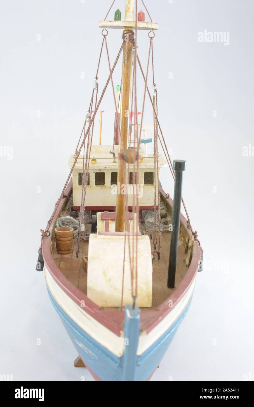 Hand Made Wooden Model Boat Stock Photo - Alamy