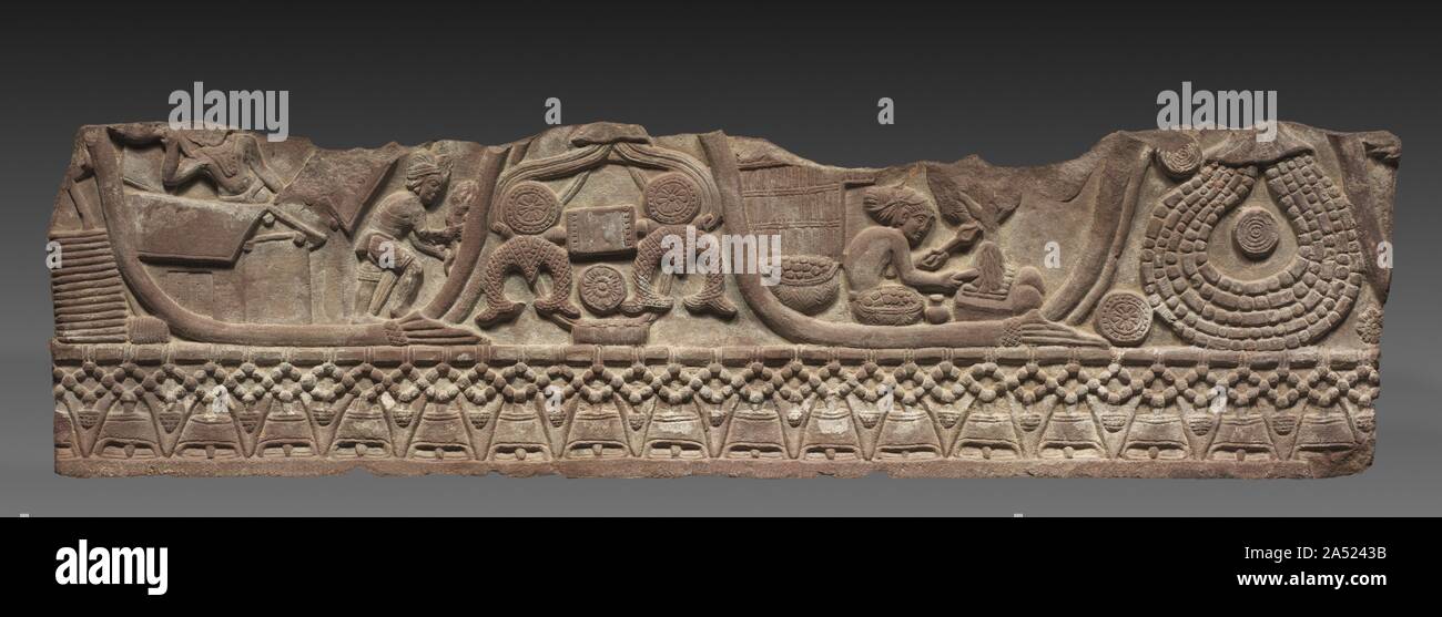 Section of a Coping Rail, c. 150 BC. The stupa at Bharhut is one of the ...