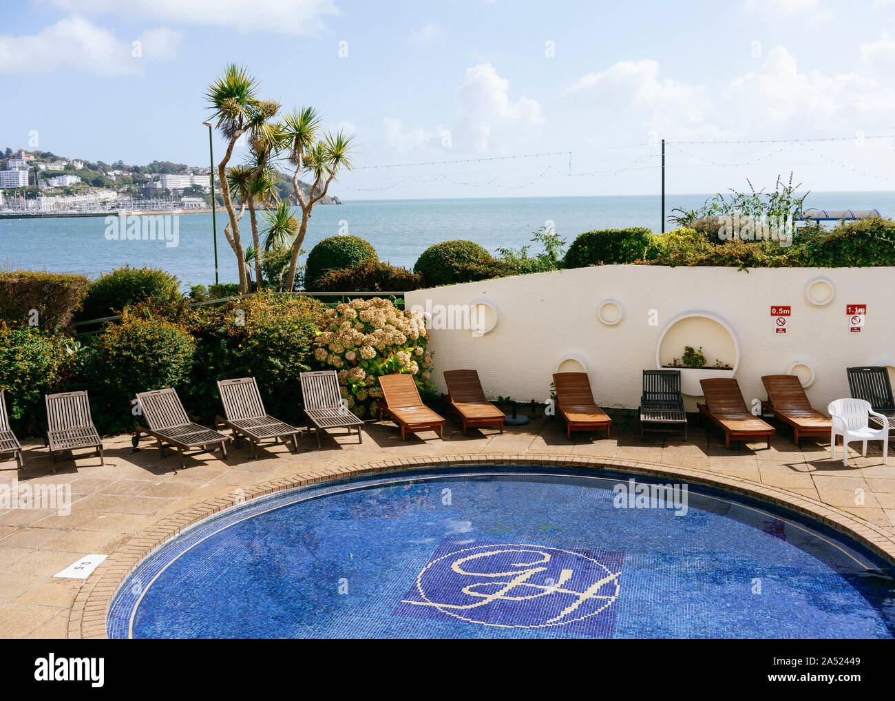 The Grand Hotel, Torquay, where Agatha Christie spent her honeymoon in 1914. Stock Photo