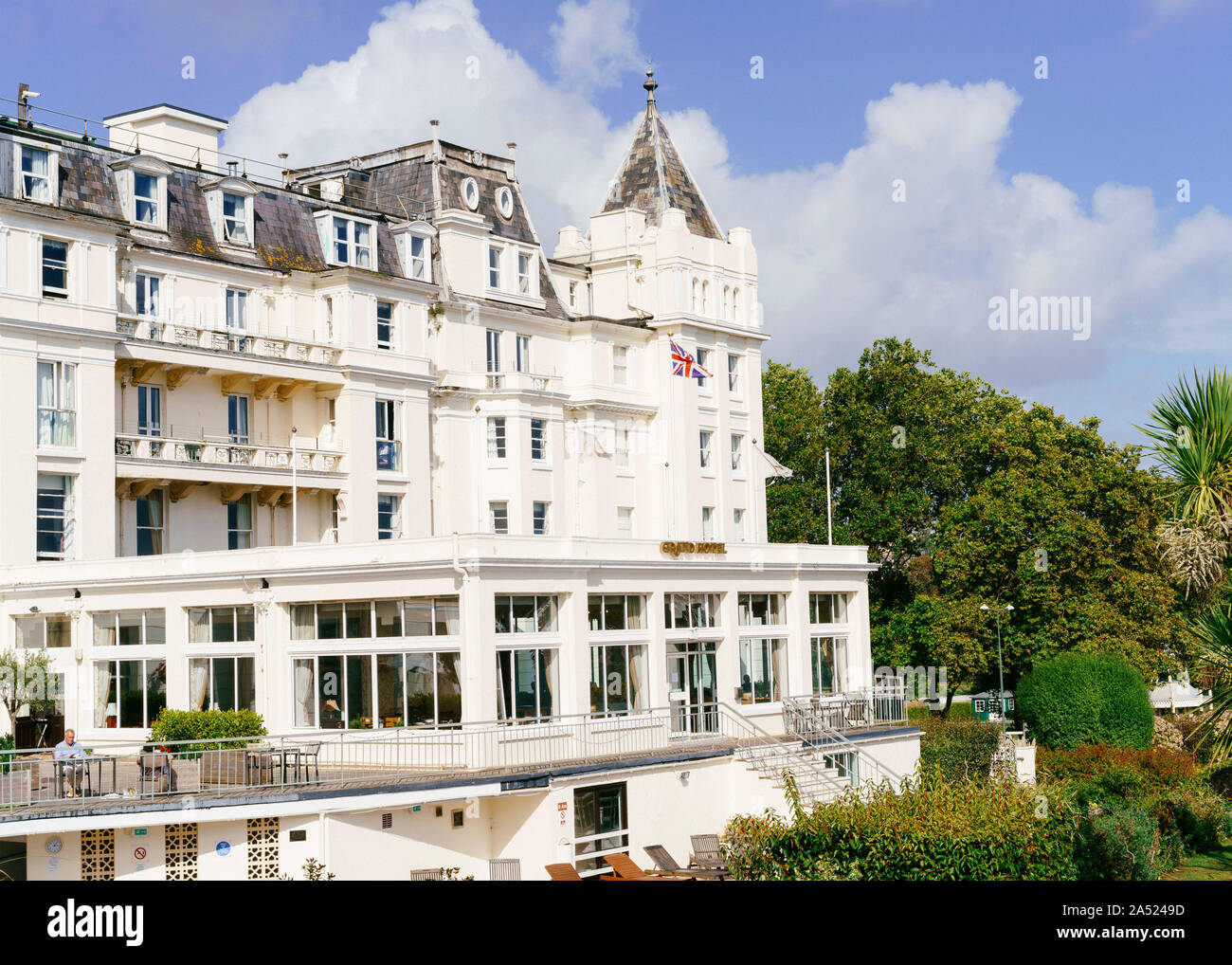 The Grand Hotel, Torquay, where Agatha Christie spent her honeymoon in 1914. Stock Photo