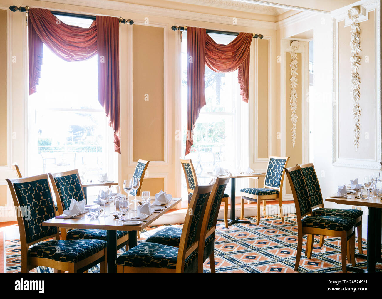 The Grand Hotel, Torquay, where Agatha Christie spent her honeymoon in 1914. Stock Photo
