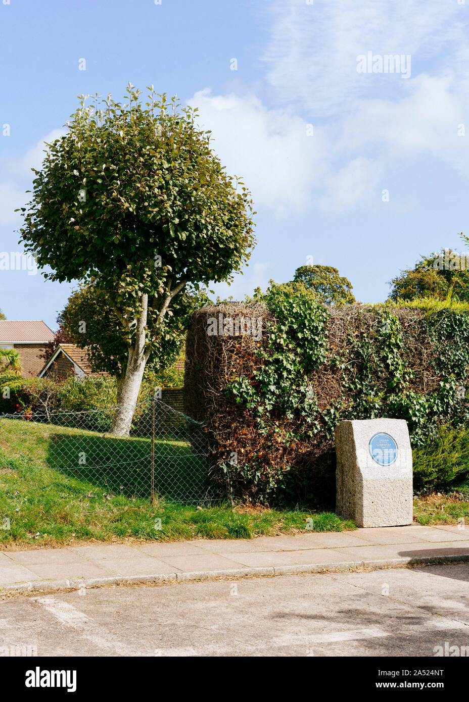 A blue plaque at the site of "Ashfield", the birthplace of Agatha Christie Stock Photo Alamy