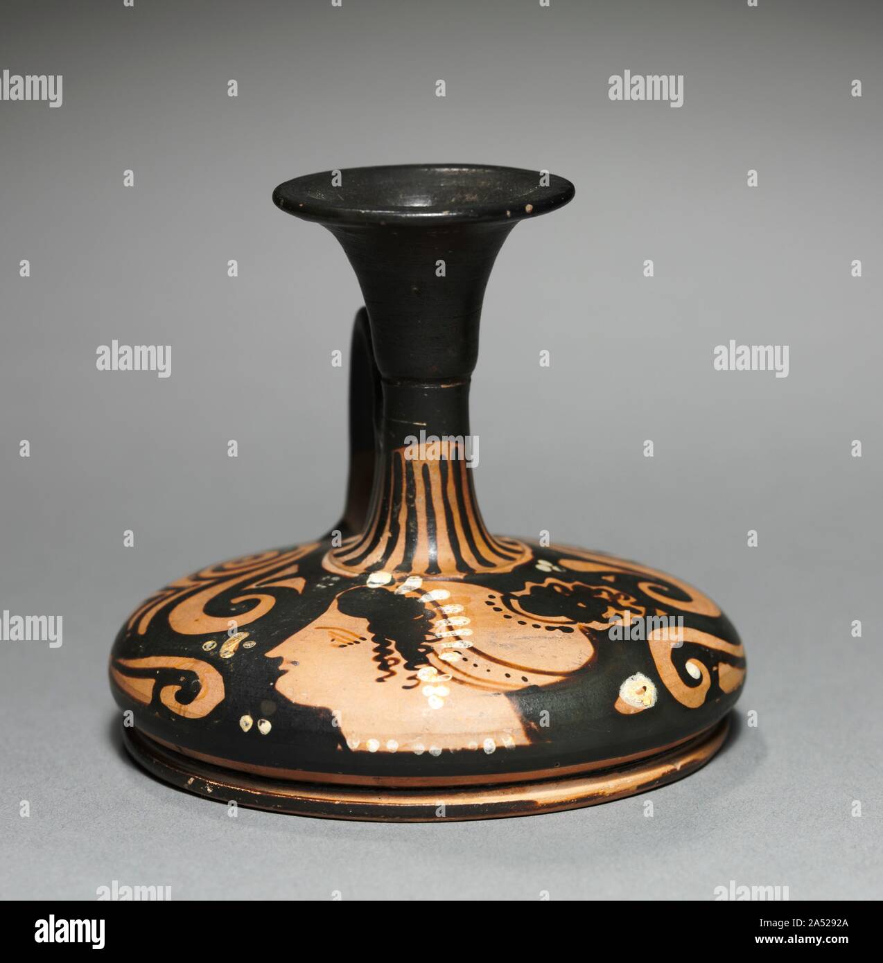 Squat Lekythos, 330-300 BC. Stock Photo