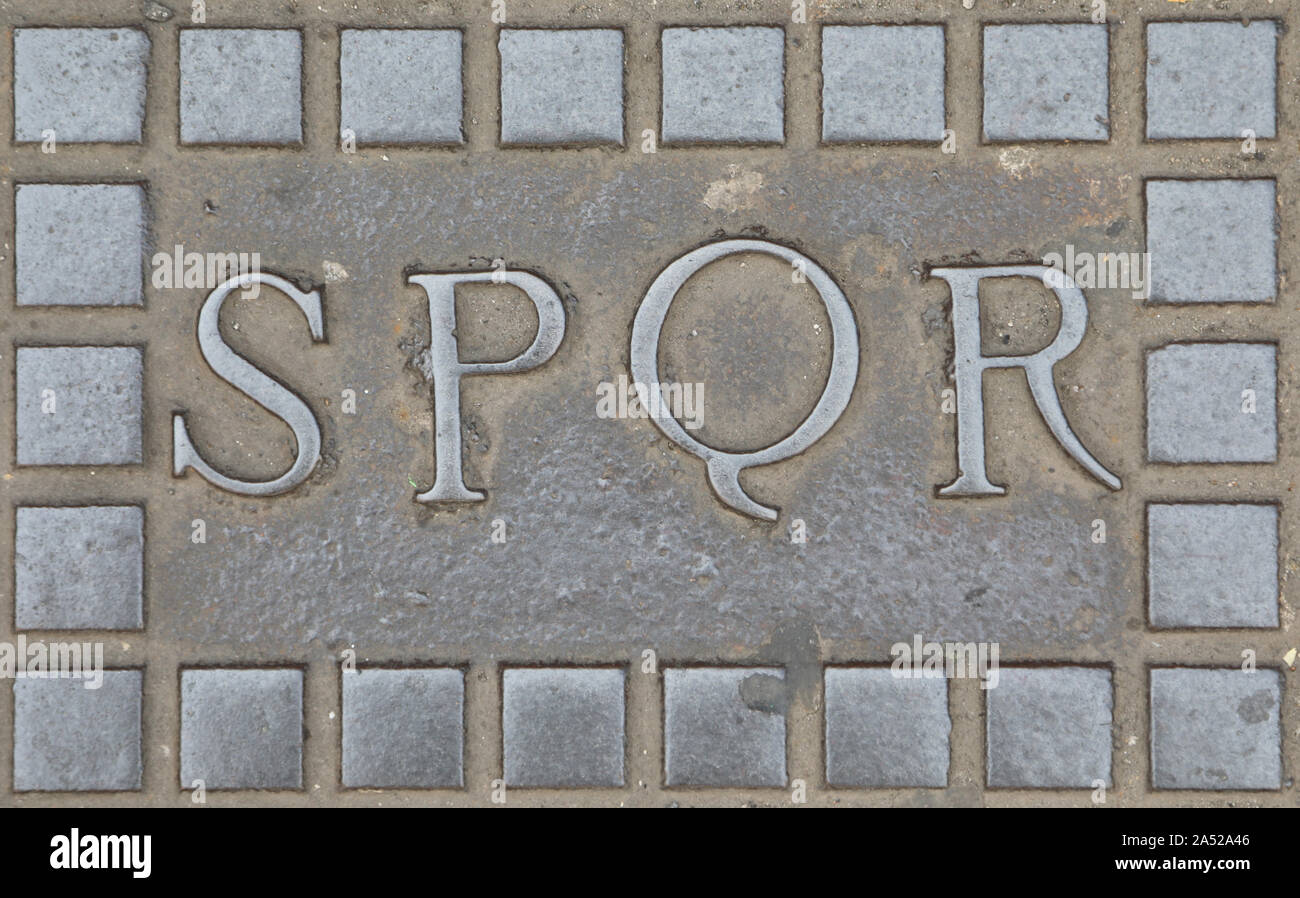 Roman Acronym SPQR namely Senatus Populusque Romanus that means Senate