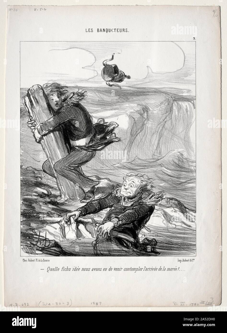 The Banqueters, plate 9: What a pitiful idea we have..., 1849. Stock Photo