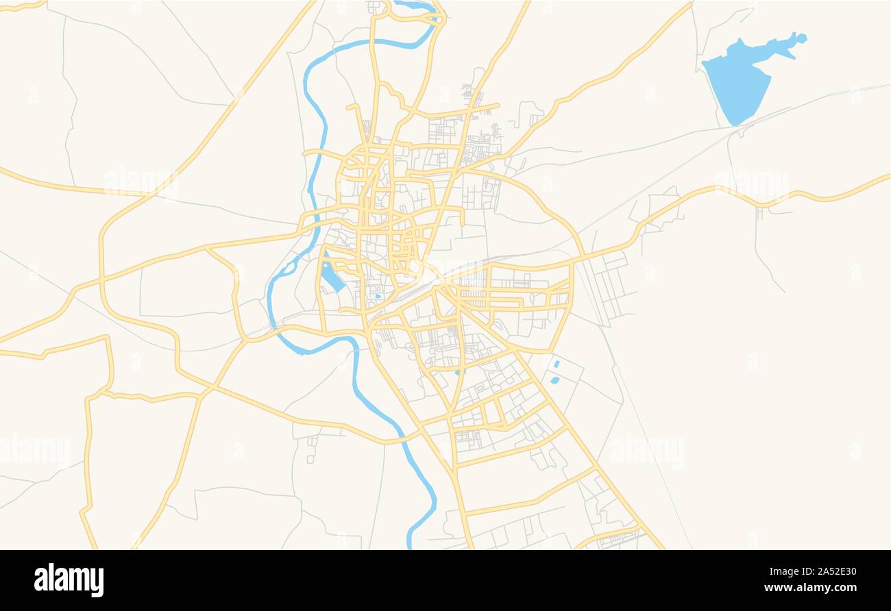 Ujjain In India Map Printable Street Map Of Ujjain, State Madhya Pradesh, India. Map Template  For Business Use Stock Vector Image & Art - Alamy