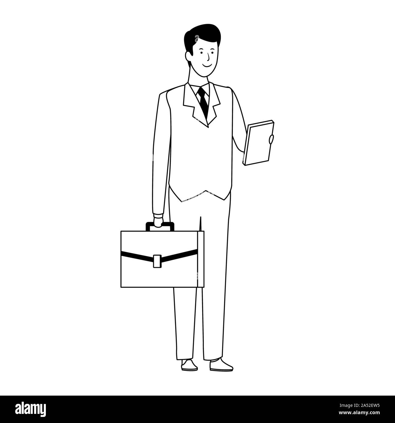 cartoon businessman icon, flat design Stock Vector Image & Art - Alamy