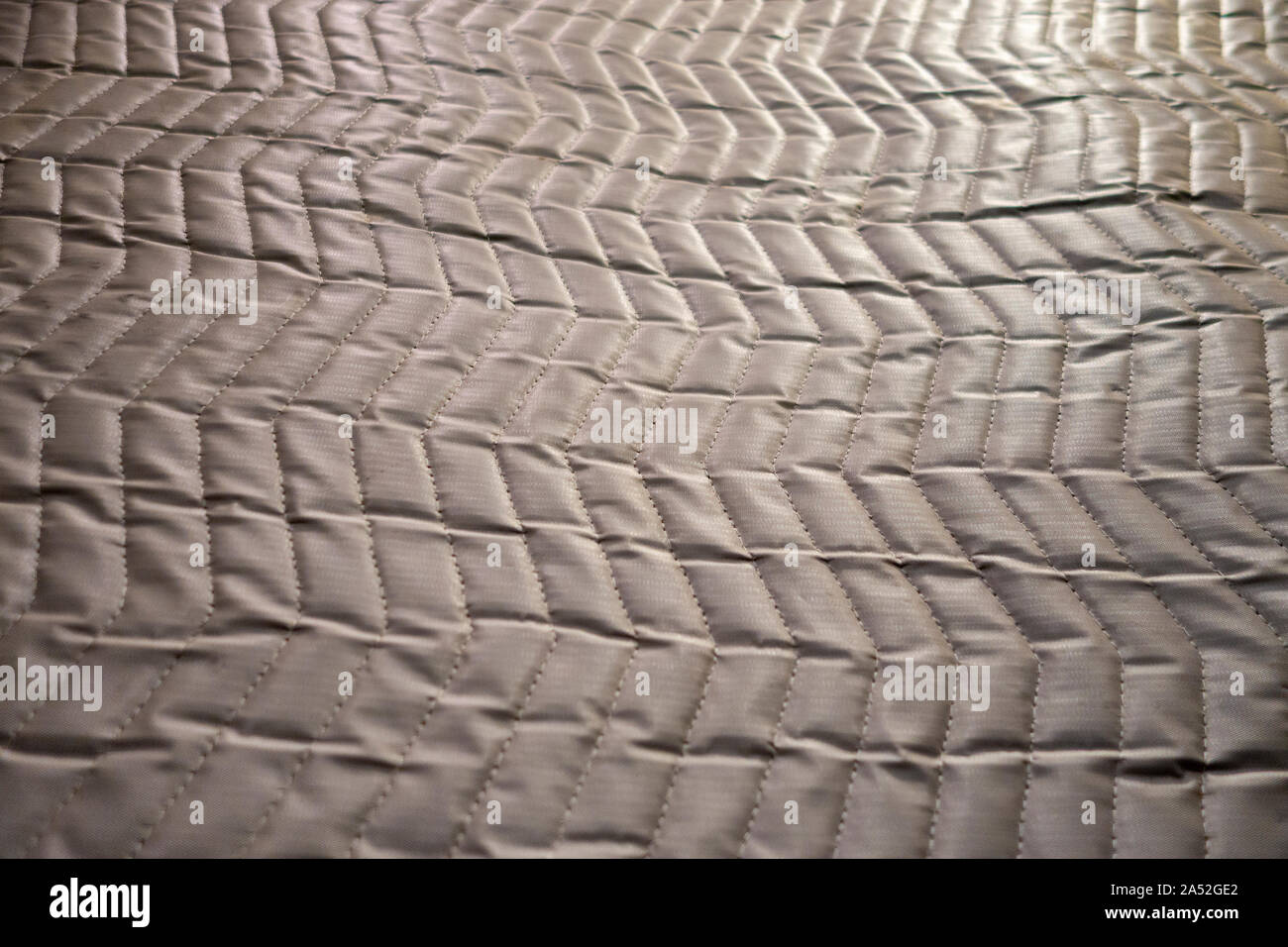 herringbone clean quilted chevron pattern on cool gray moving blanket