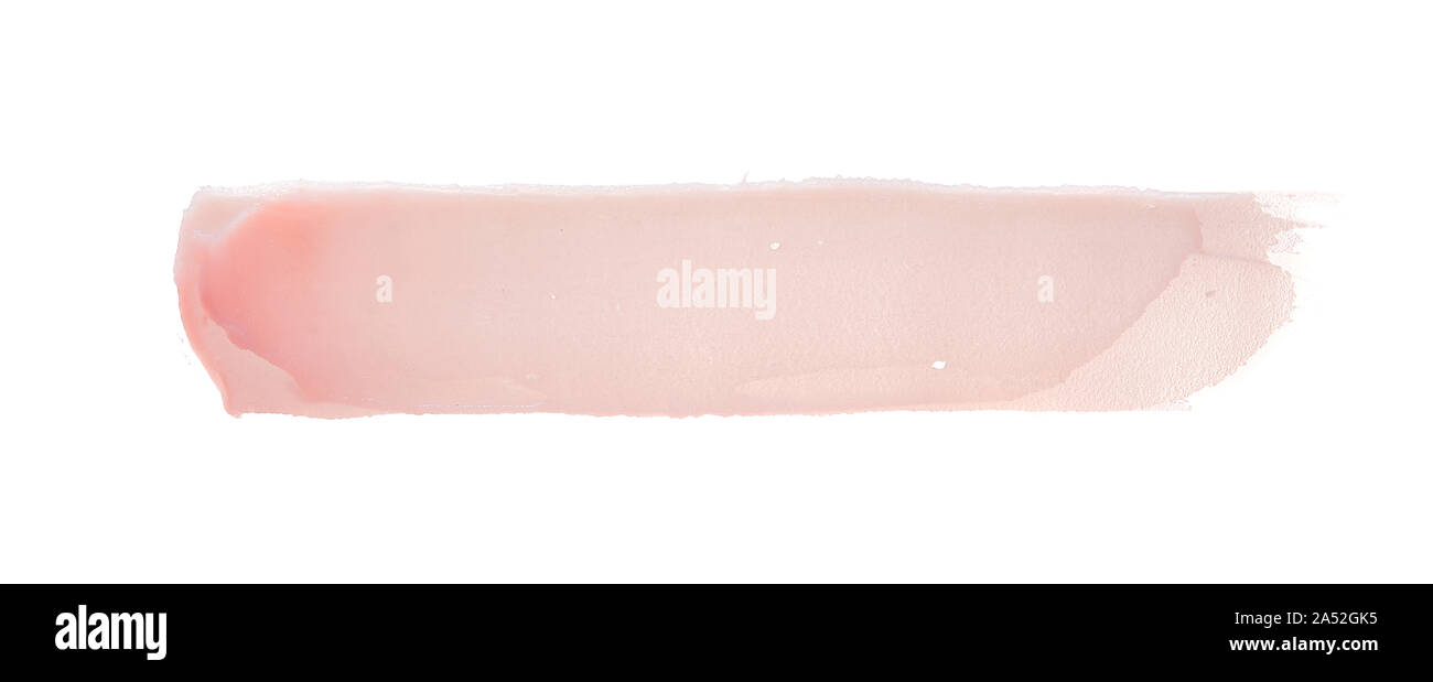 Delicate pink texture and strokes of a cosmetic face mask or cream on a ...