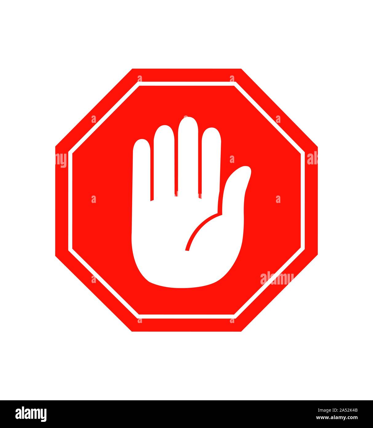 Stop vector icon Hand symbol or Hand icon isolated on white background  Stock Vector Image & Art - Alamy