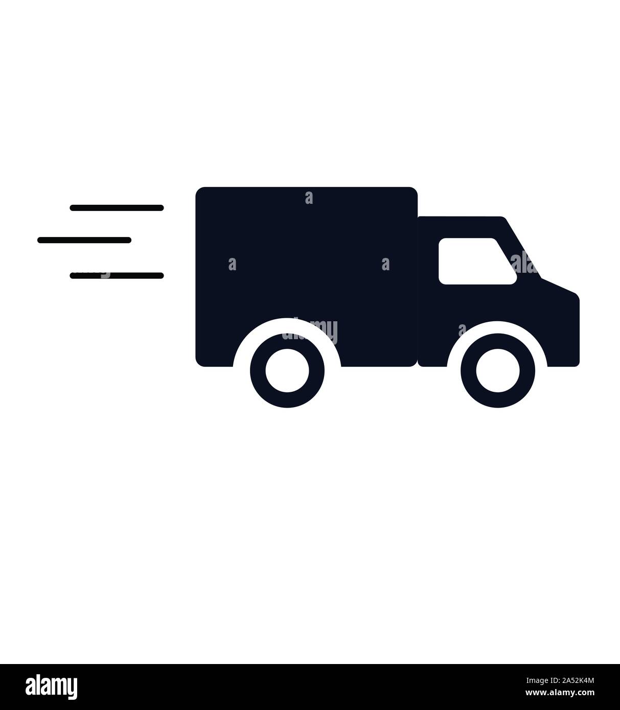 Fast delivery truck icon on white background Vector illustration flat ...