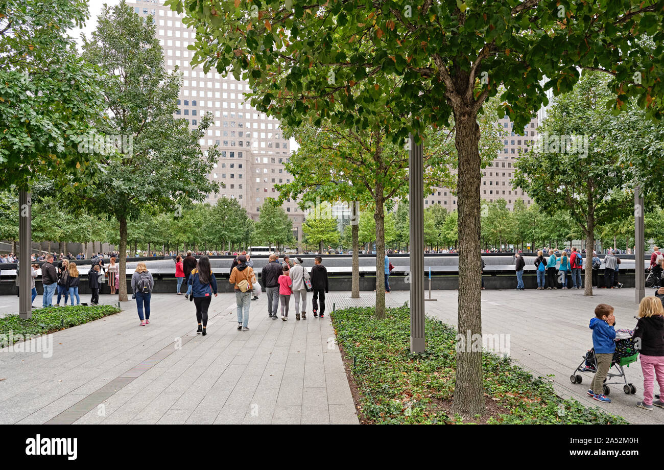 911 Memorial New York commemorating the September 11, 2001 attacks