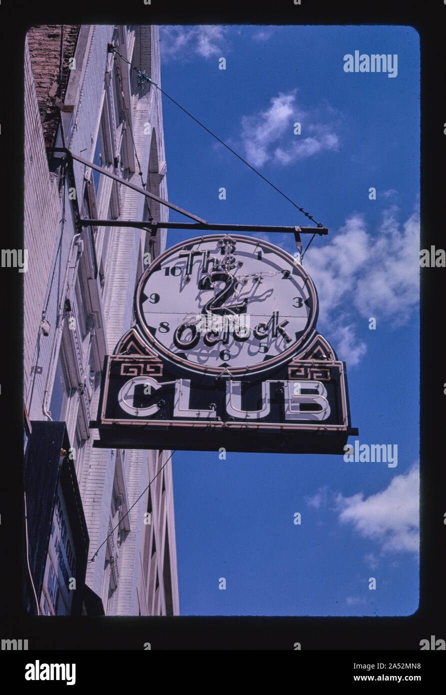 Two O'Clock Club sign, Baltimore, Maryland Stock Photo - Alamy