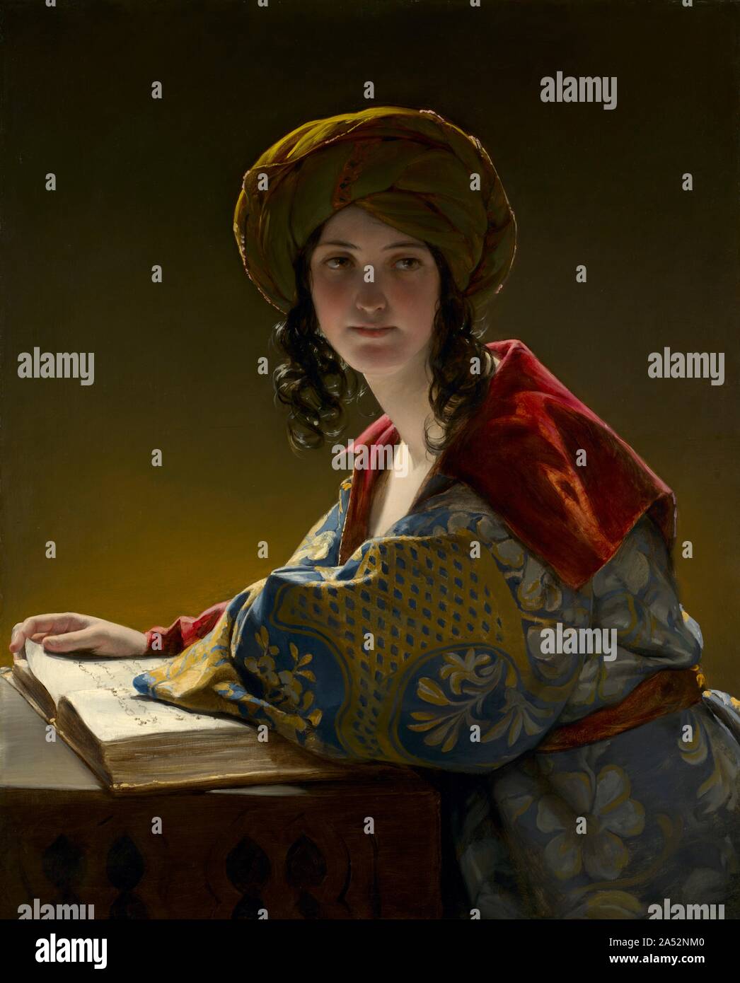 The Young Eastern Woman, 1838. Although the artist provocatively titled  this painting Young Eastern Woman, it is obvious that the model is not  Asian, but merely wears a Turkish costume. The rich