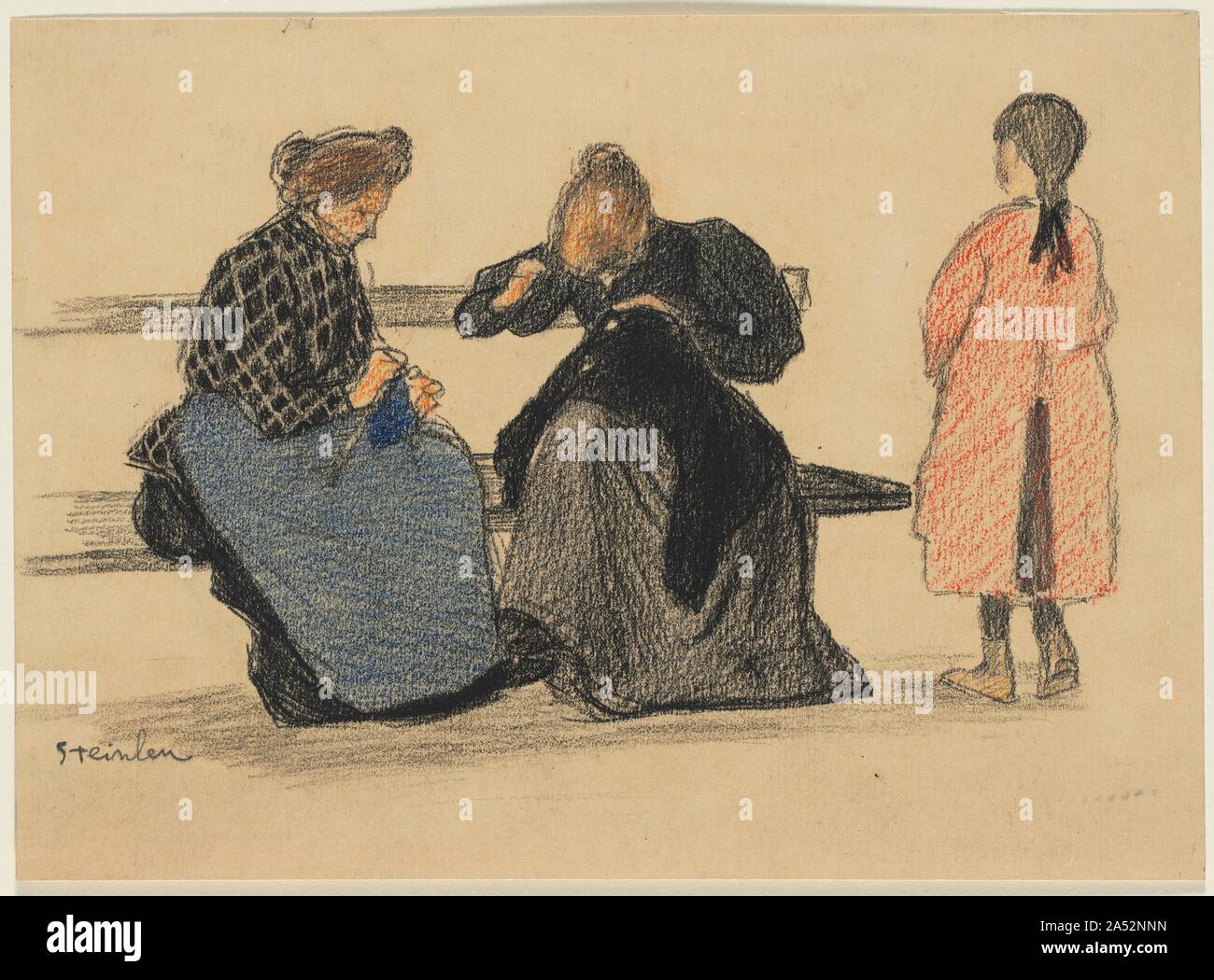 Three Figures, 1900s Stock Photo - Alamy