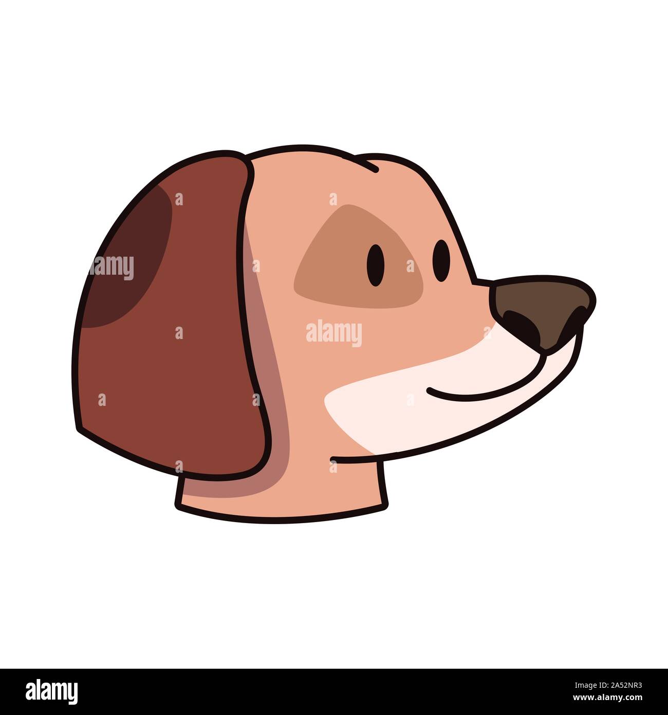cute dog head icon, flat colorful design Stock Vector Image & Art - Alamy